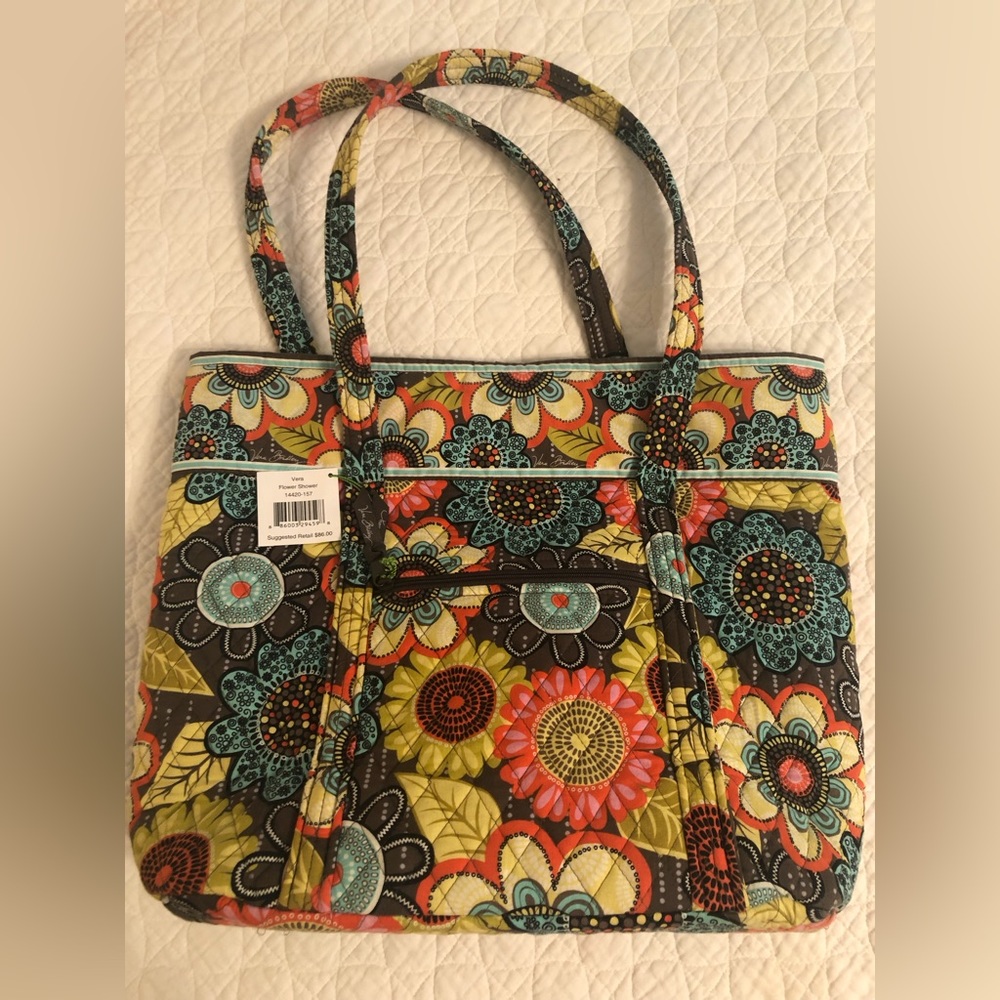 Vera Bradley large tote in Flower Shower pattern